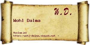 Wohl Dalma névjegykártya